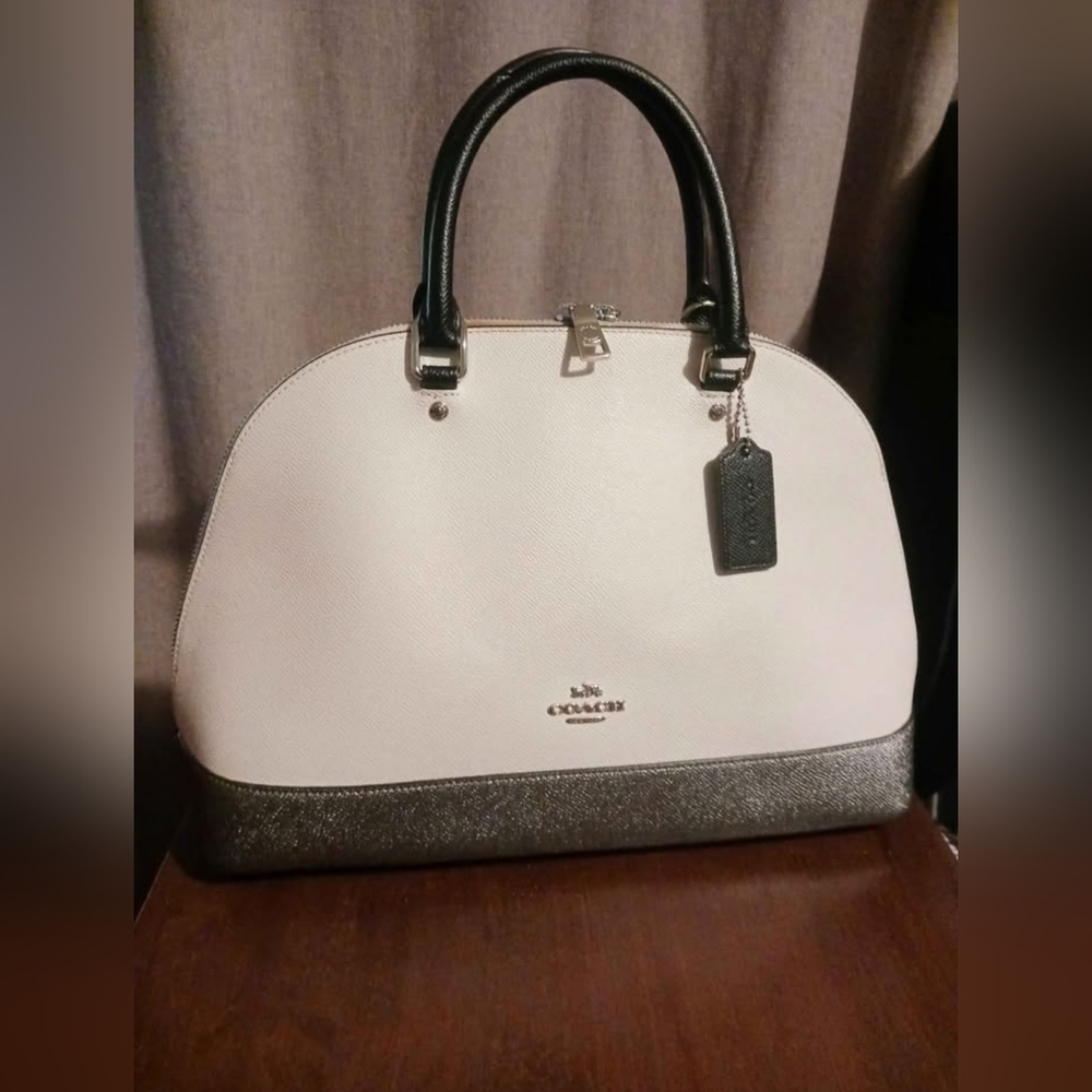 Coach White and Silver Women's Bag